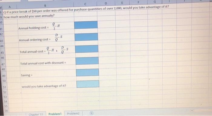 D G Problem. Given the following information,