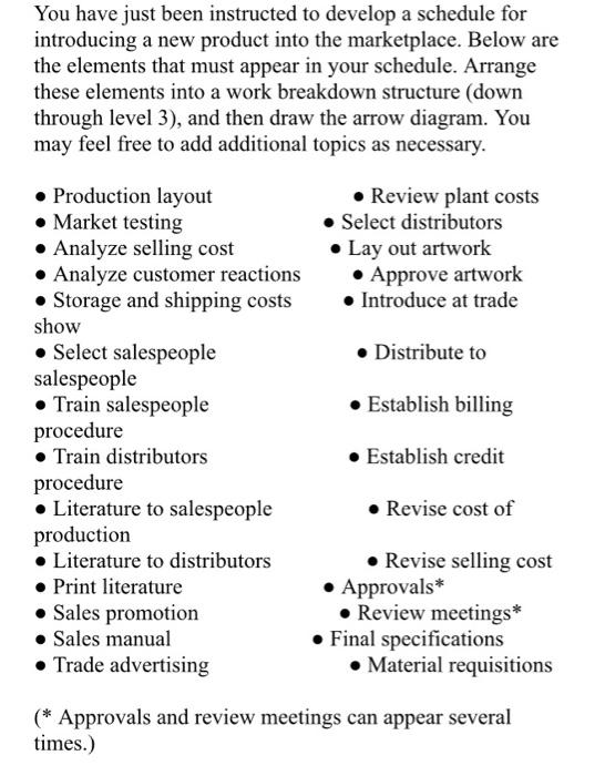 You have just been instructed to develop a