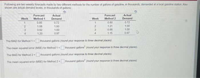 please help and show work Following are two