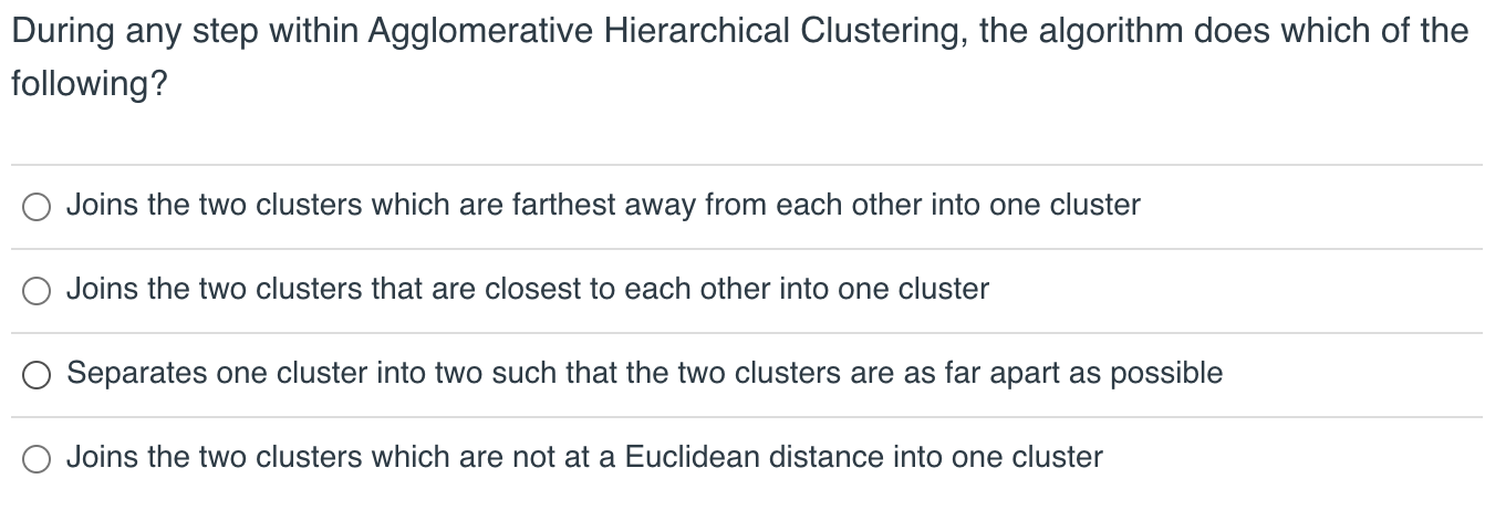 During any step within Agglomerative Hierarchical