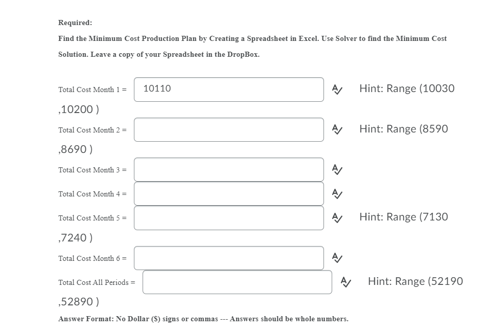 Given the projected demands for the next six