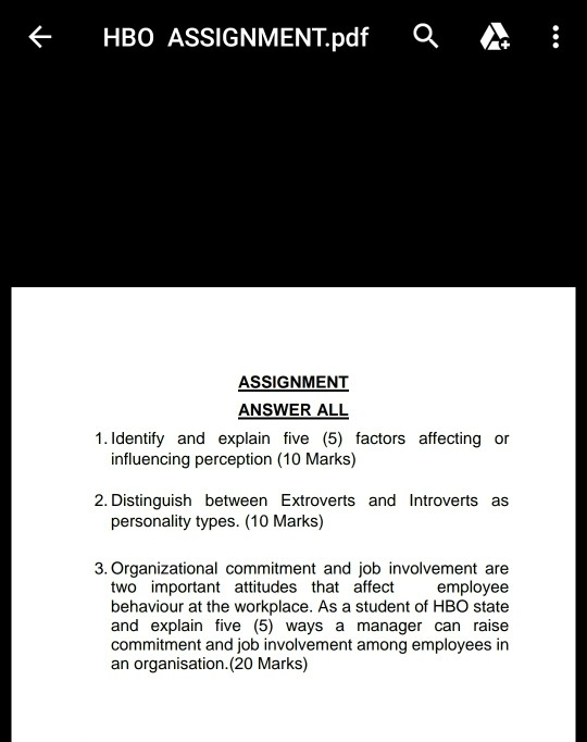 human behaviour in organization .... + HBO