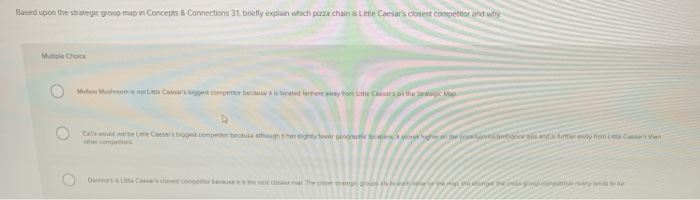 Based upon the strategic group map in Concepts &