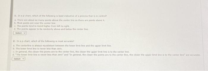 Process Control: p-chart Conceptual Overview: