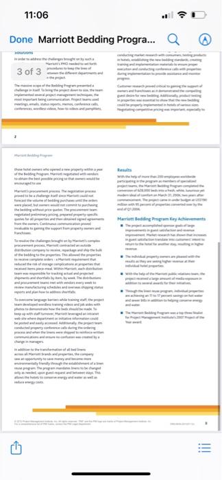 11:05 Done Marriott Bedding Progra... Q 10f3 |