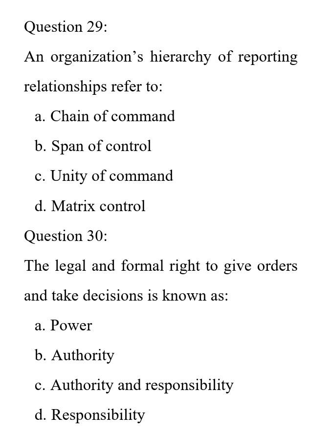 Question 39: Which manager is responsible for the