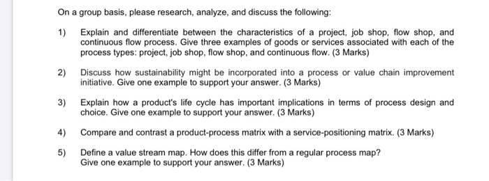 On a group basis, please research, analyze, and