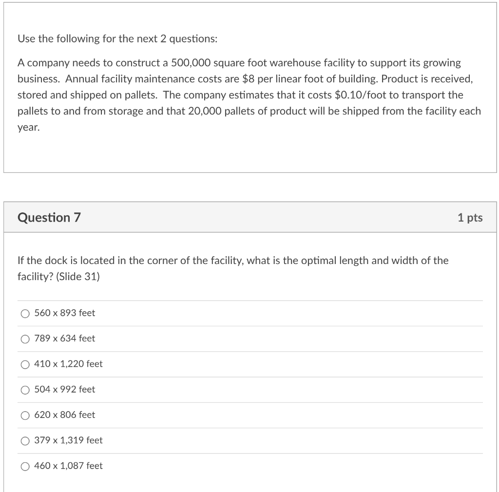 Use the following for the next 2 questions: A