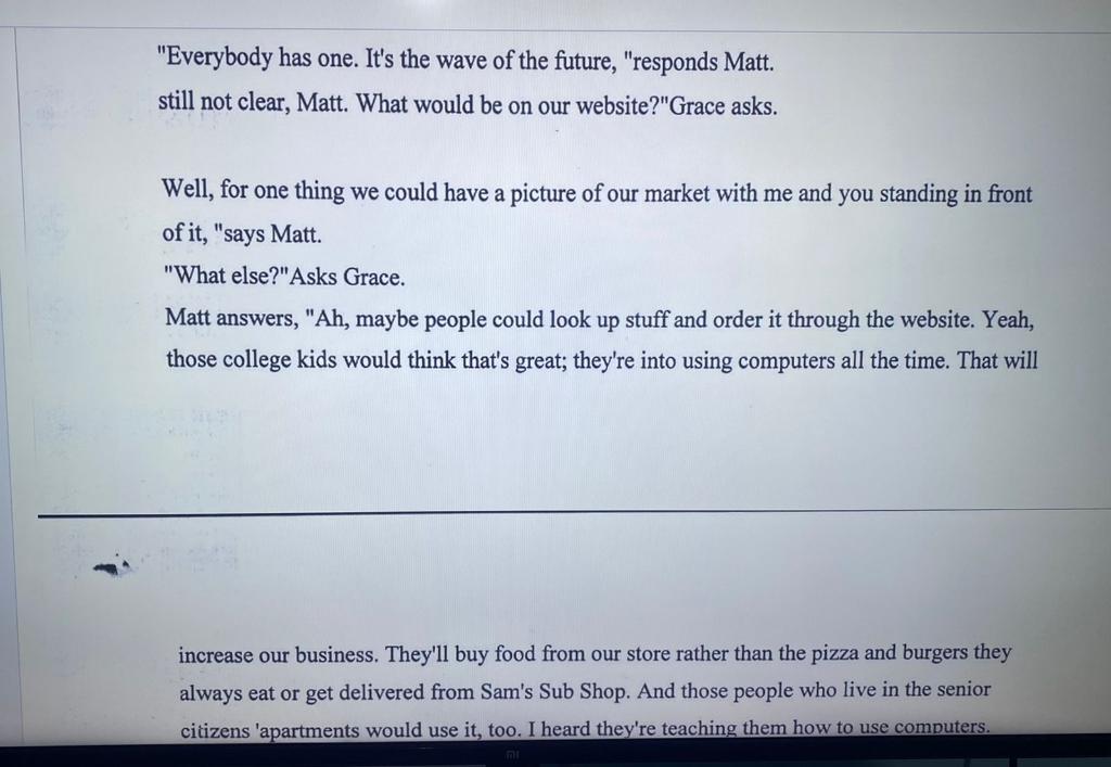 please answer urgent.. E-Commerce for a Small