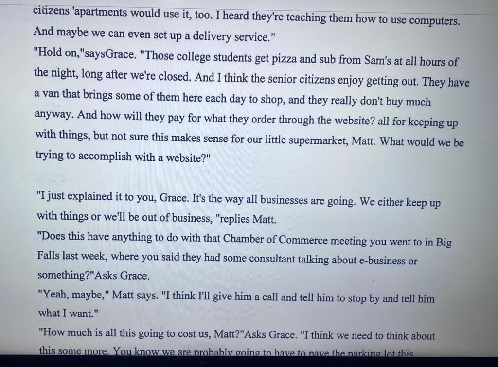 please answer urgent.. E-Commerce for a Small