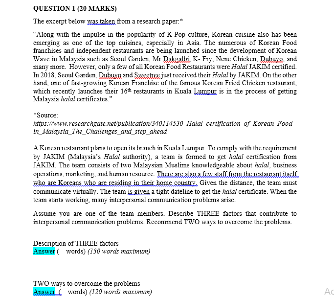 kindly provide the answers following the