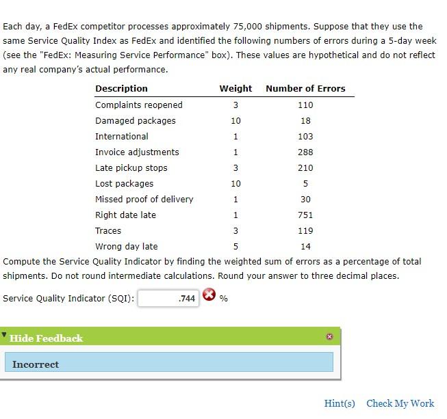 18 1 103 1 288 Each day, a FedEx competitor