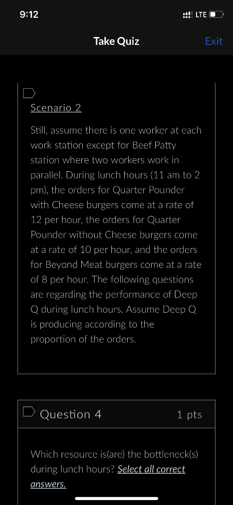 You are hired by the owner of Deep Q, a burger \&