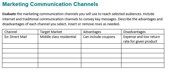 Need assistance completing the marketing strategy