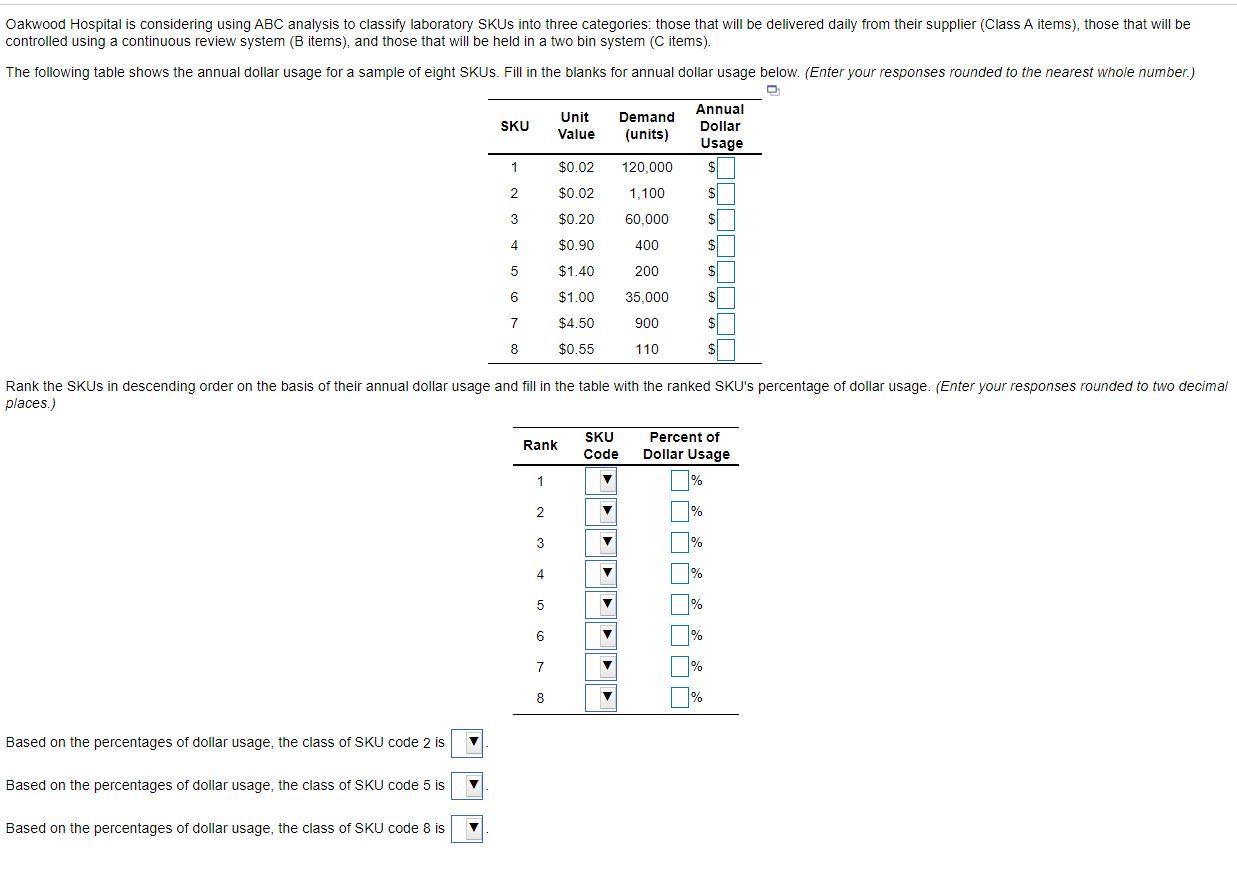Oakwood Hospital is considering using ABC