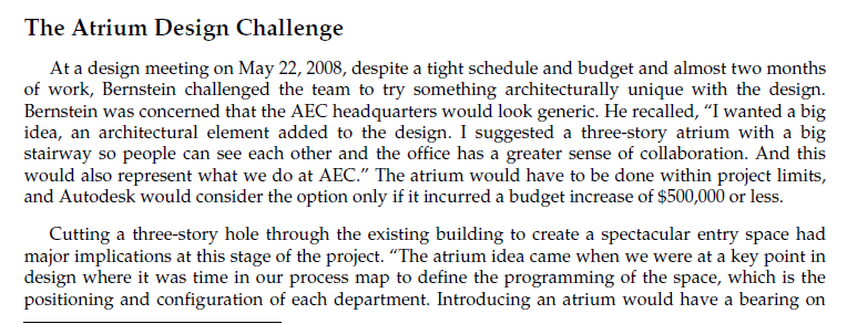 Which, if any, of the three atrium options should