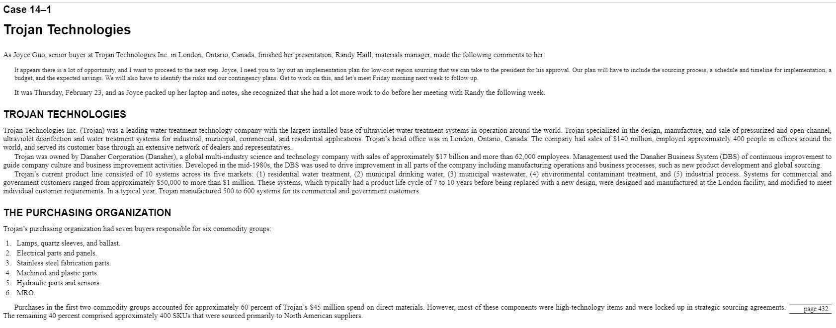 Trojan Technologies It was Thursday, February 23