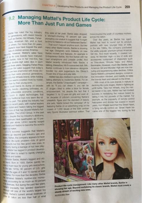 200-250 words -Discuss Matel's Product Life Cycle