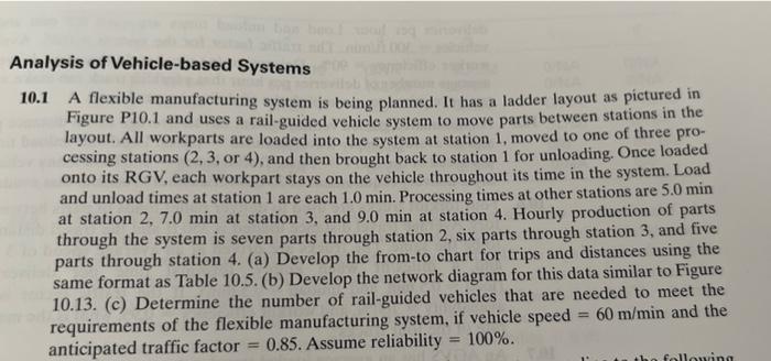 Analysis of Vehicle-based Systems 10.1 A flexible