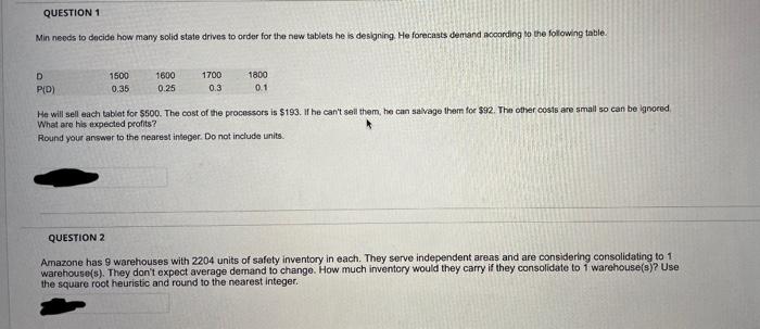 LE QUESTION 3 Jimmy Johns needs to determine its