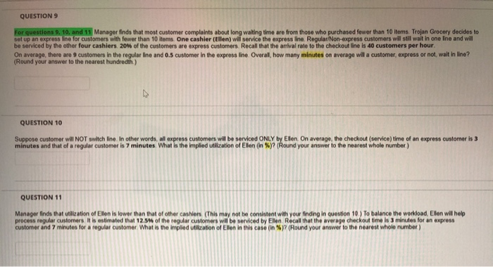 QUESTION 9 For questions 9. 10. and 11 Manager