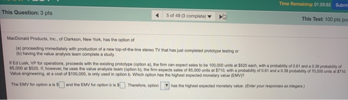 Timo Remaining: 01:53:53 Submit This Question: 3