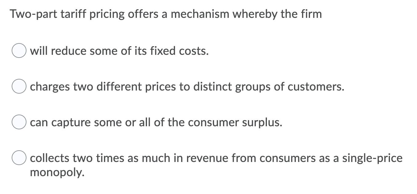 Question 2 (1 point) Which of the following is an
