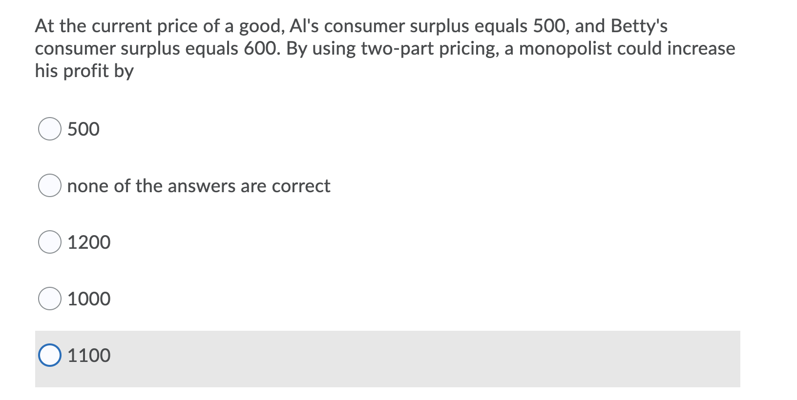 Question 2 (1 point) Which of the following is an
