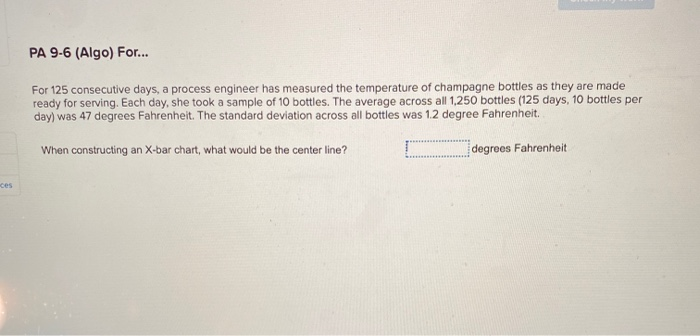 PA 9-6 (Algo) For... For 125 consecutive days, a