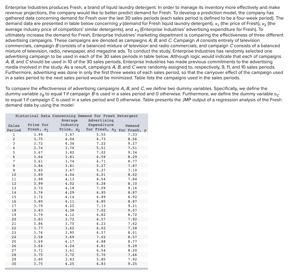 Enterprise Industries produces Fresh, a brand of