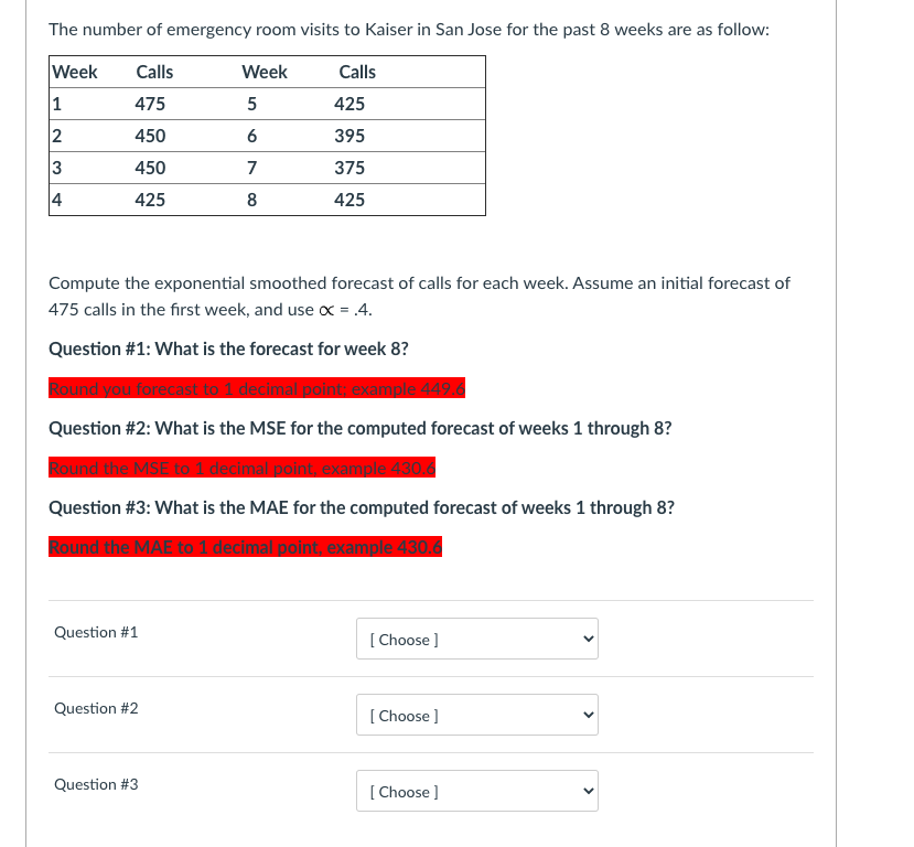 The number of emergency room visits to Kaiser in