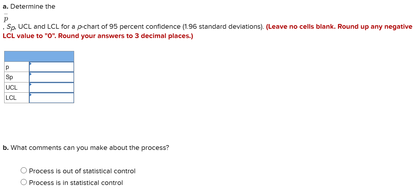 Ten samples of 15 parts each were taken from an