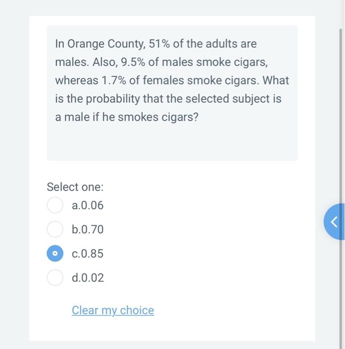 In Orange County, 51% of the adults are males.