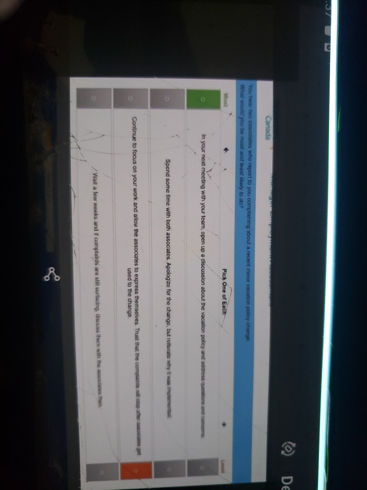 DE Canada You hear two associates who report to