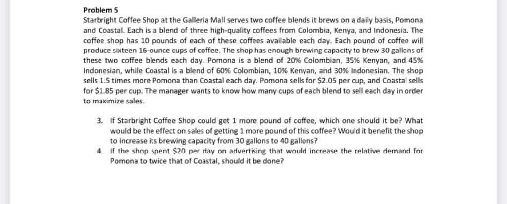 Answer questions 3 and 4 only this is the third