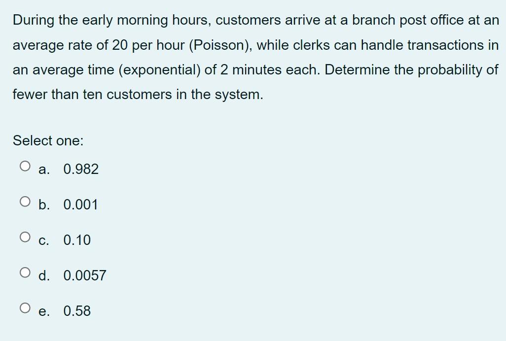 During the early morning hours, customers arrive