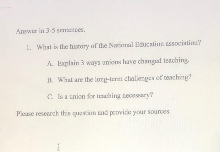 please attach sources as well! Answer in 3-5