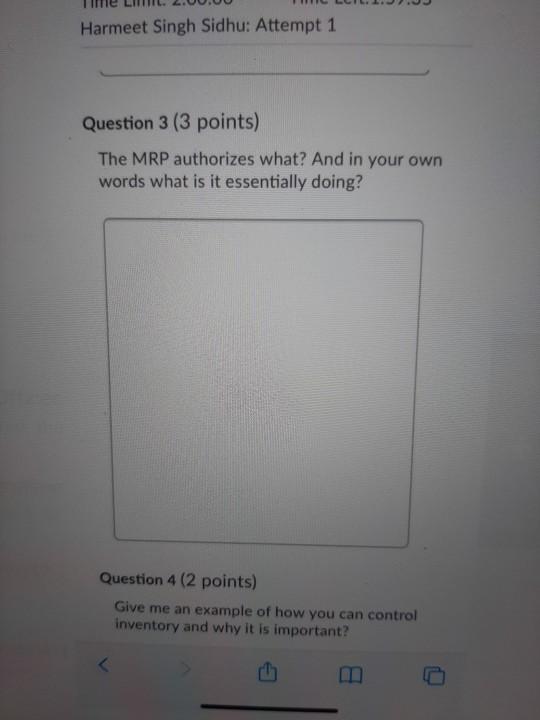 Harmeet Singh Sidhu: Attempt 1 Question 3 (3