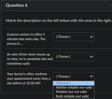 Match the description on the below with the