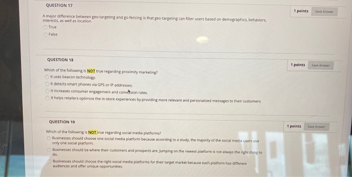 QUESTION 17 1 points Sive Answer A major