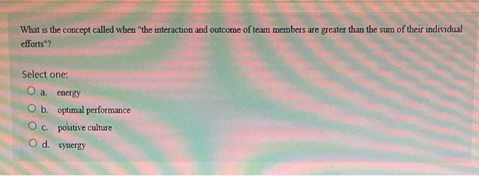 What is the concept called when "the interaction