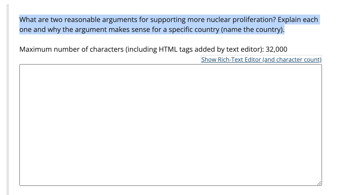 What are two reasonable arguments for supporting