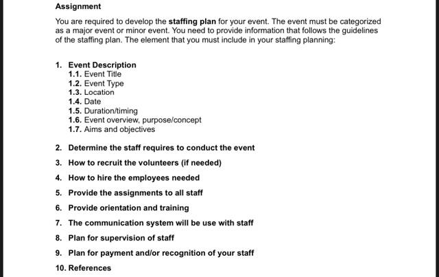 Assignment You are required to develop the