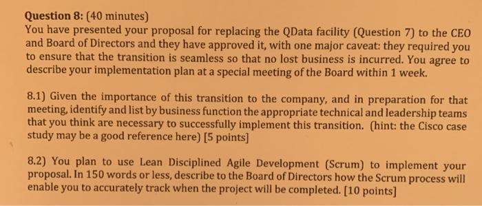 heres the proposal heres the question b. I would