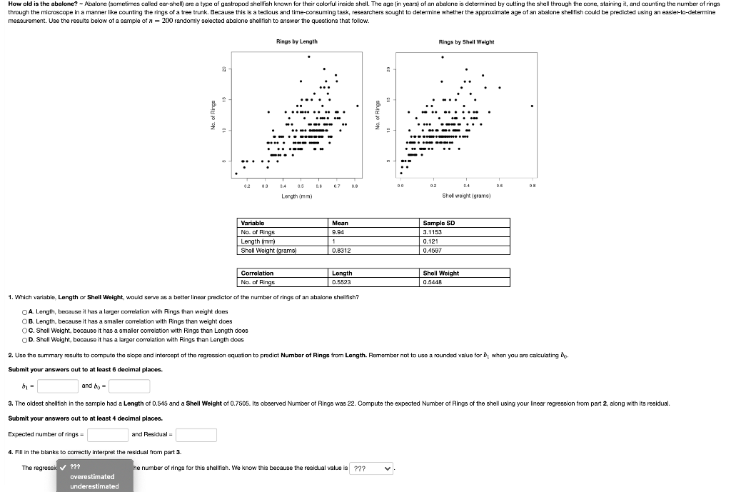 How old is the abalone? - Abalone (sometimes