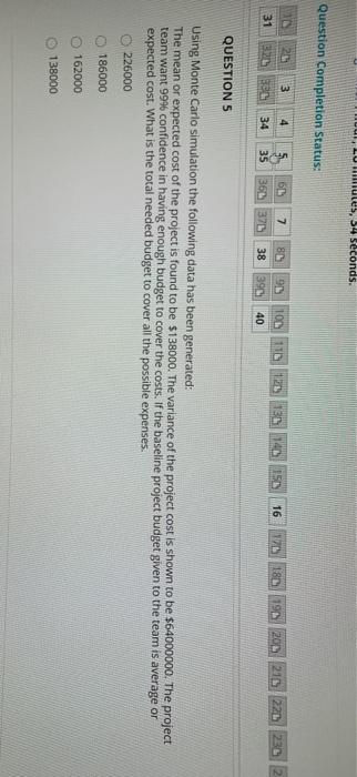 LUutes, 54 seconds. Question Completion Status: 4