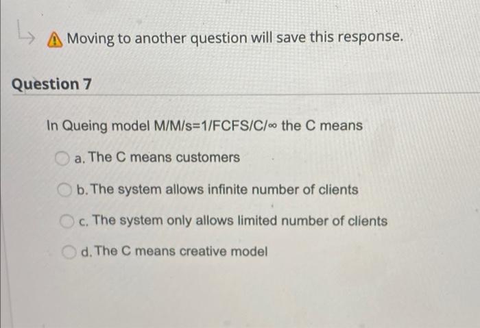 L A Moving to another question will save this