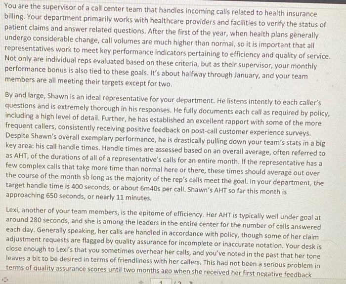 Case Study Chapter 4:the challenges of managing