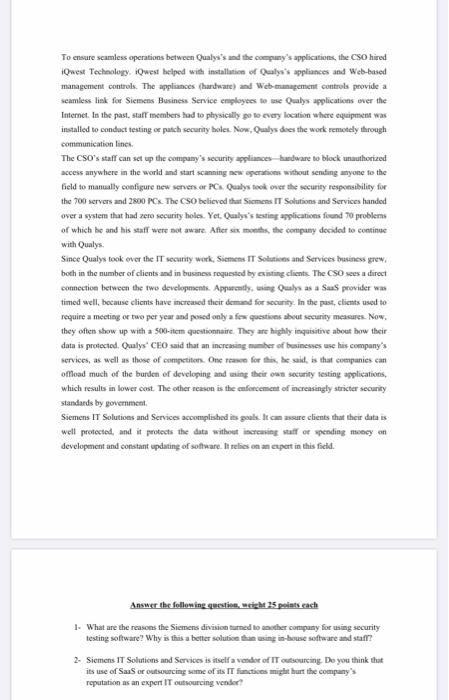 Outsourcing Vendor, SaaS Client Optimizing the