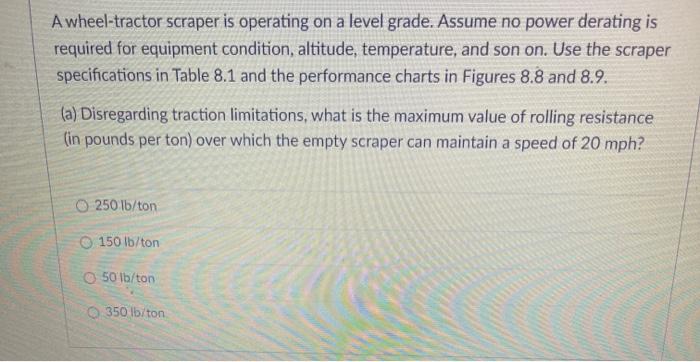 A wheel-tractor scraper is operating on a level